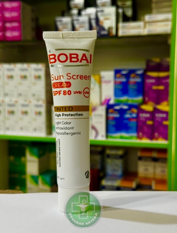 Bobai Солнцезащитный тонирующий крем SPF 80 со светлым оттенком для всех типов кожи 60 г
