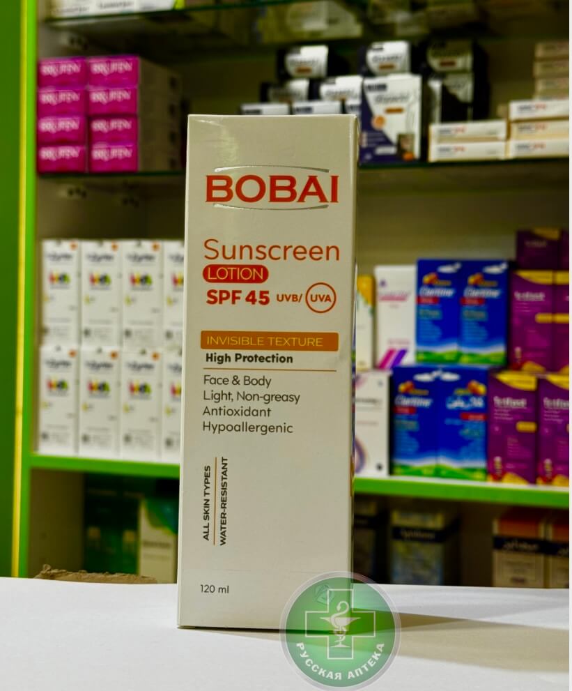 Bobai Солнцезащитный лосьон SPF 45 для лица и тела 120 мл