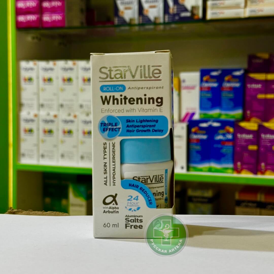 StarVille Whitening roll-on antiperspirant with vitamin E triple effect