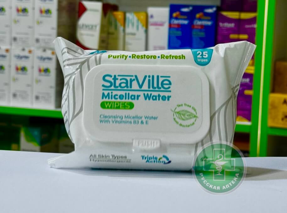 Starville Micellar water wipes for all skin types 25 pcs