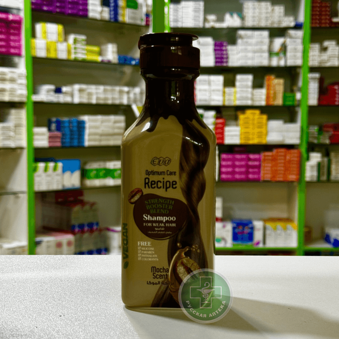 EVA Optimum Care Recipe Strength booster shampoo for weak hair Mocha scent, 350 ml