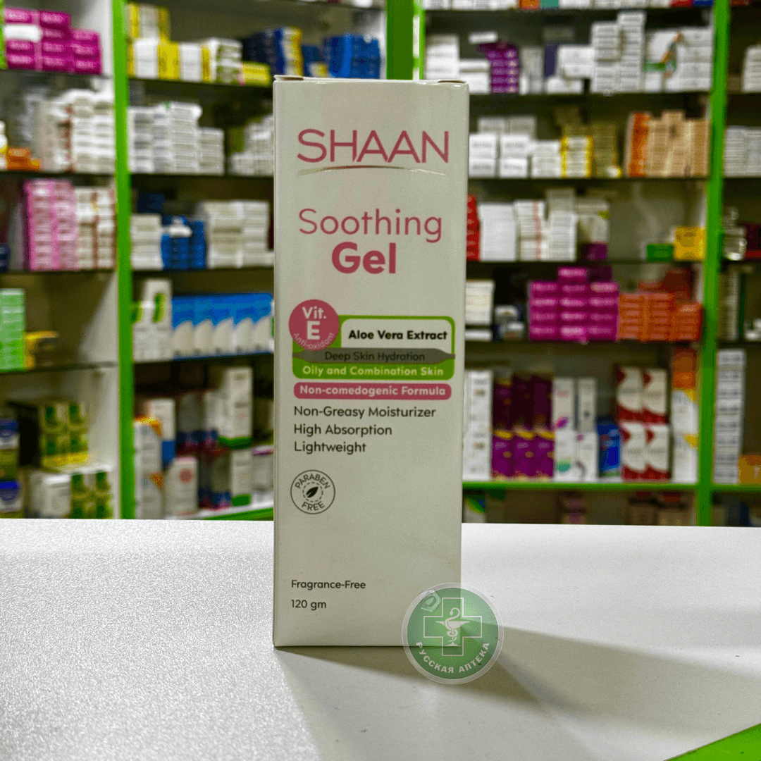 SHAAN Soothing gel for oily & combination skin aloe vera extract & vitamin E Deep hydration 120 g