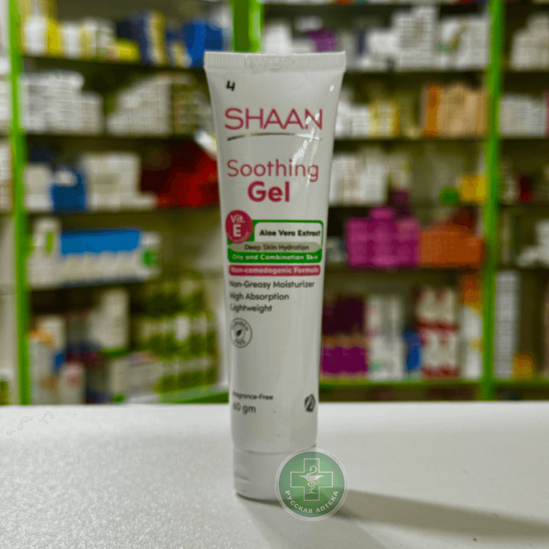 Shaan Soothing gel for oily & combination skin aloe vera extract & vitamin E Deep hydration 60 g