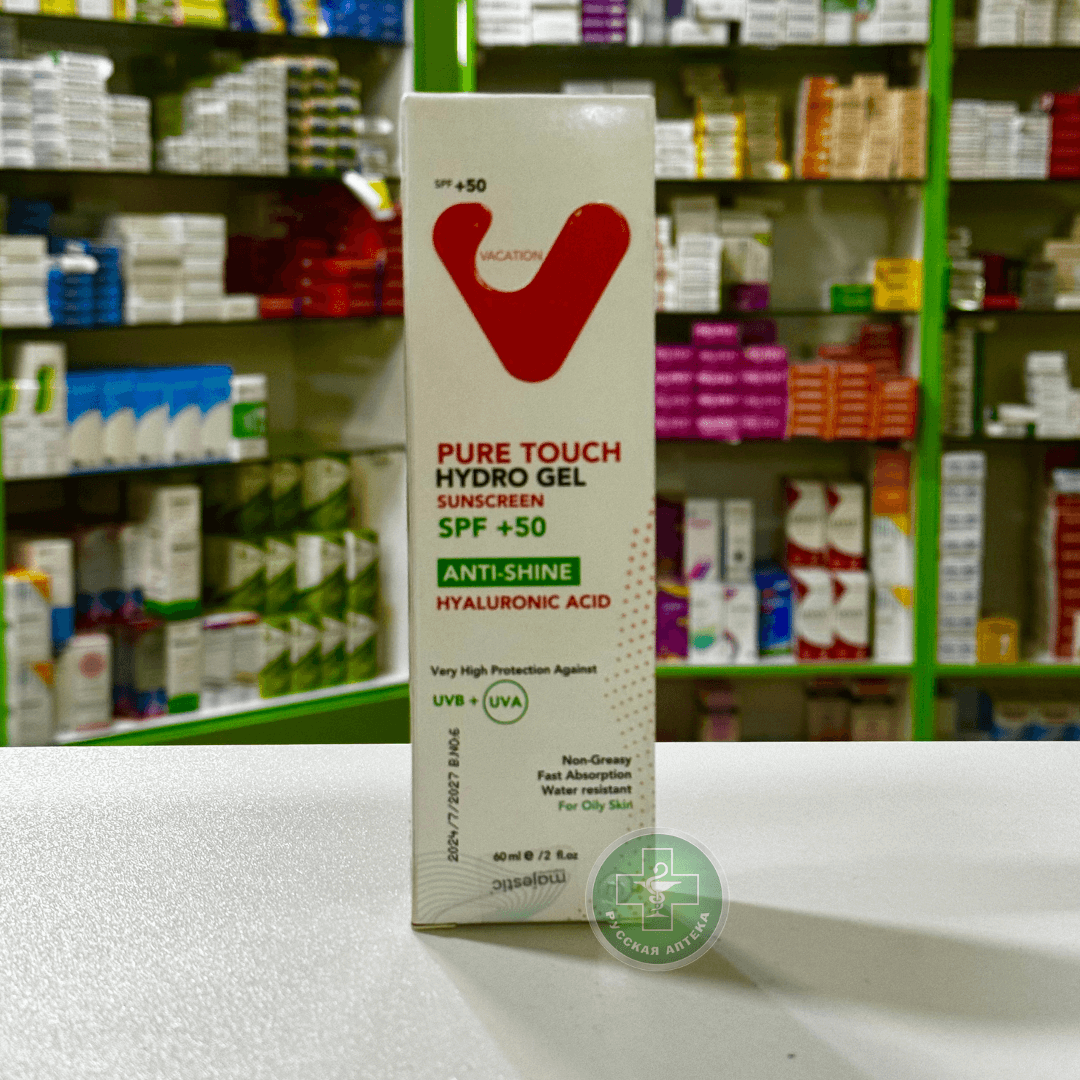 Vacation Pure touch Hydrogel sunscreen hyaluronic acid SPF 50+ 60 ml