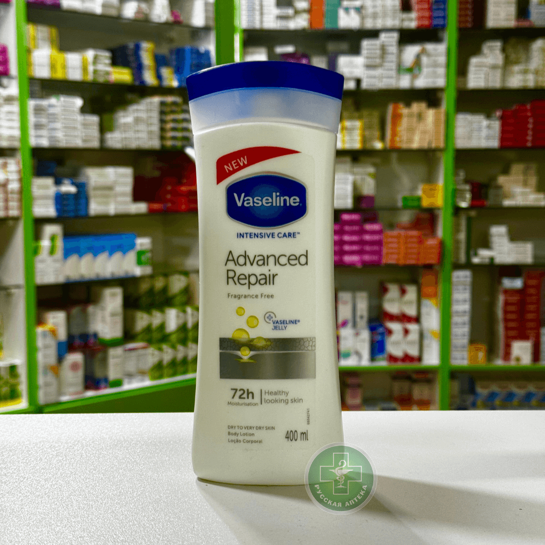 Vaseline Advanced repair 72 h moisturization body lotion for dry to very dry skin fragrance free 400 ml