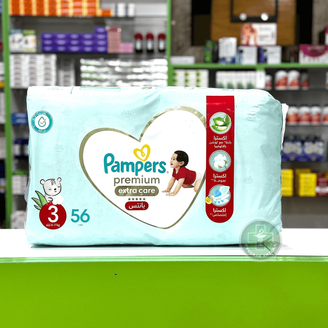 Pampers Premium "Особая забота" подгузники размер 3, 6-10 кг, 56 штук