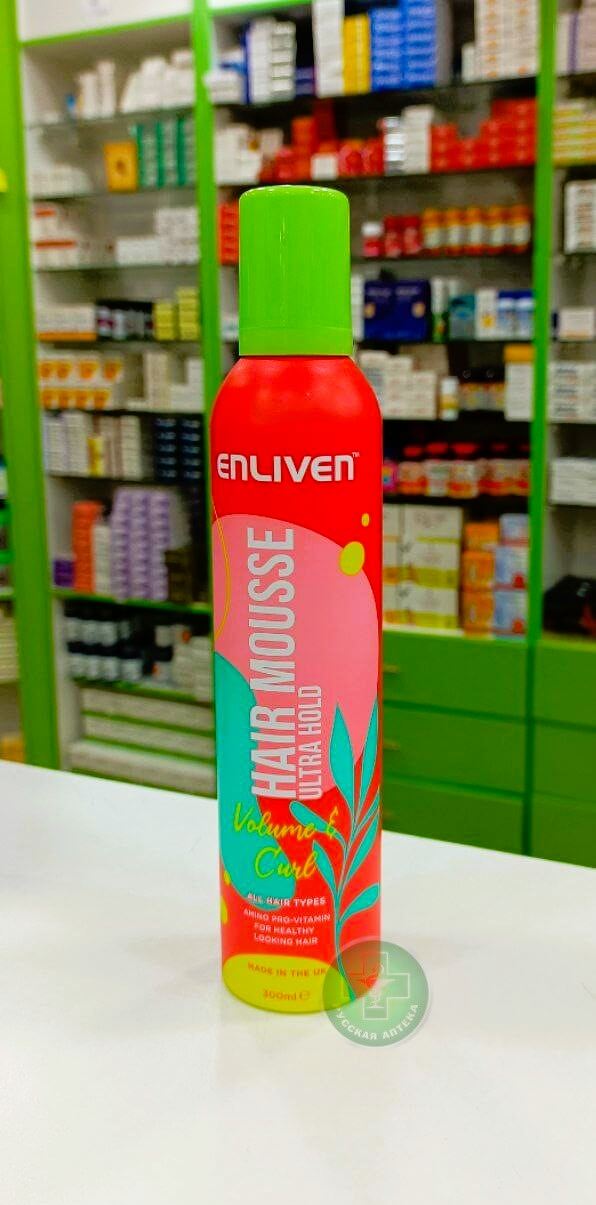 Enliven Hair mousse Ultra hold Volume & curl 300 ml