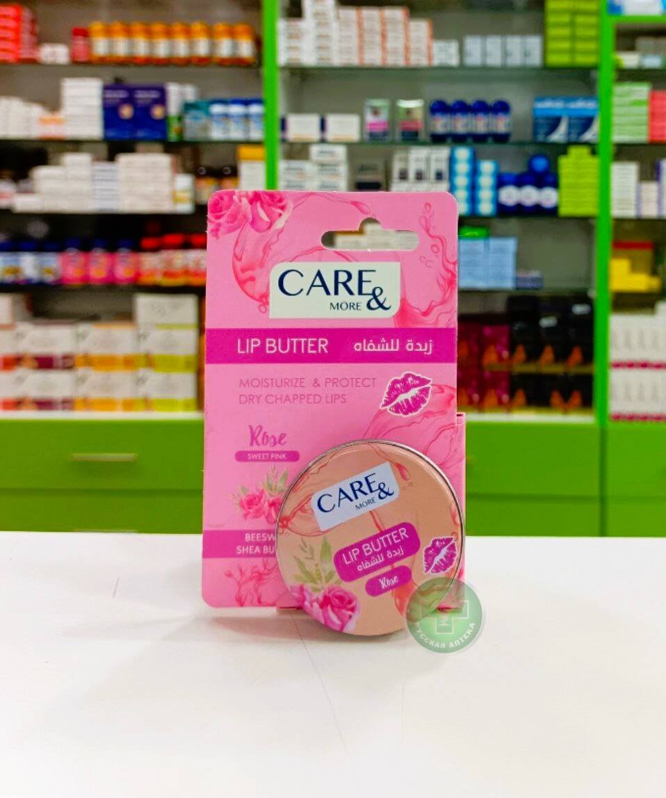 Care & More Lip butter Rose with beeswax & shea butter 20 gm