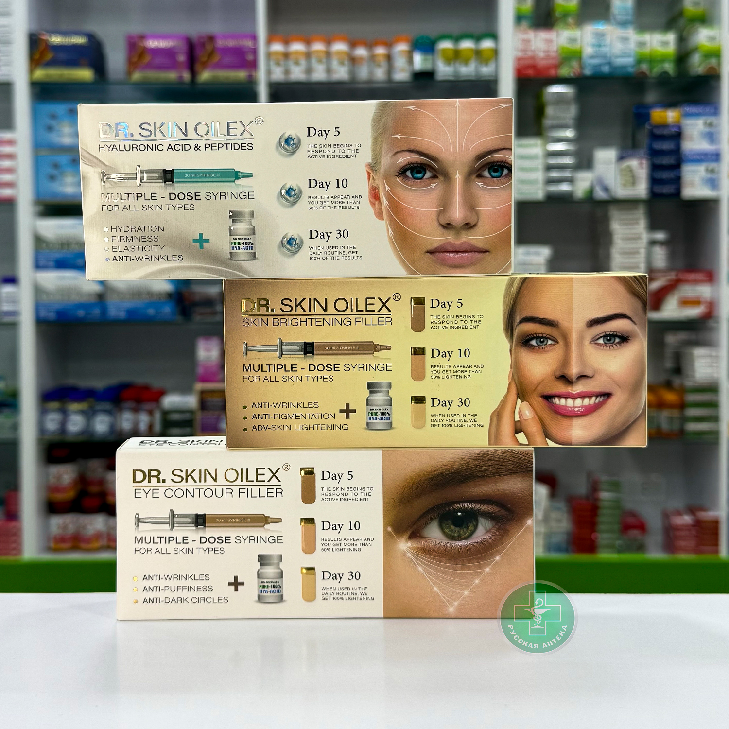 Dr Skin Oilex Филлер для контура глаз, 1 многодозовый шприц + 1 флакон 30 мл