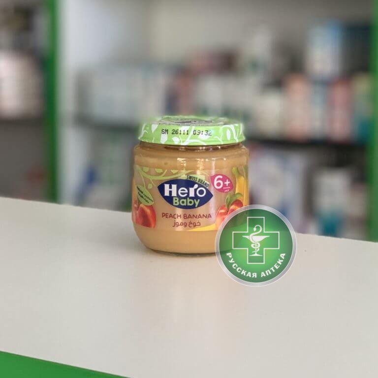 Hero Baby Пюре персик банан 125 г