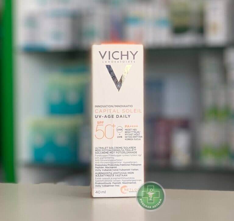 Vichy Capital Soleil Невесомый солнцезащитный флюид для лица против признаков фотостарения 50+ 40 мл