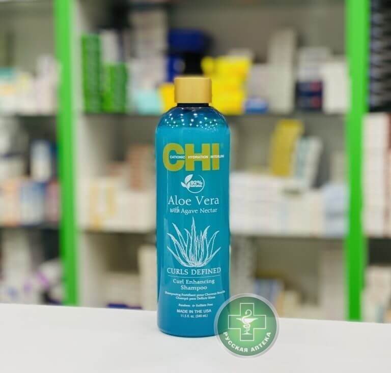 CHI Aloe Vera with Agave Nectar Шампунь для вьющихся волос с алоэ вера и нектаром агавы 340 мл