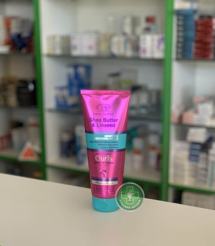 Eva Hair Clinic Несмываемый крем для кудряшек с маслом ши и экстрактом семян льна 200 мл