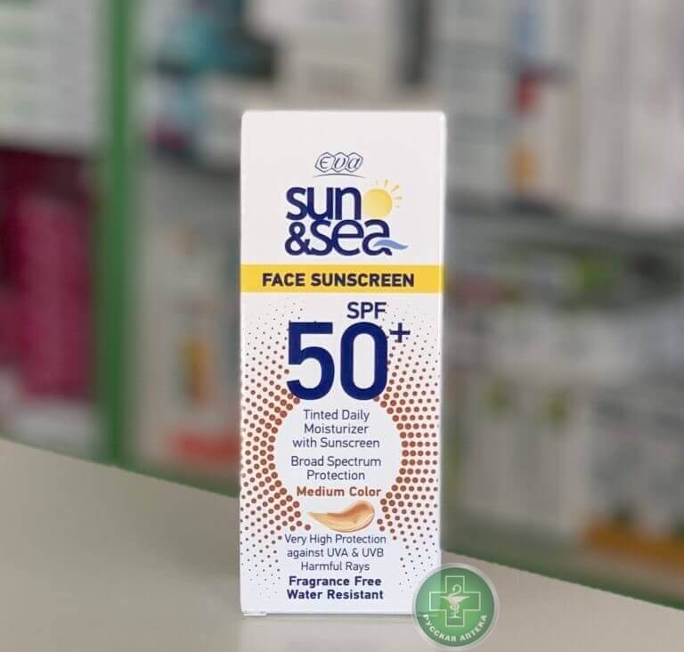 Eva Sun and Sea Tinted Daily Moisturizer with Sunscreen SPF 50 40 ml