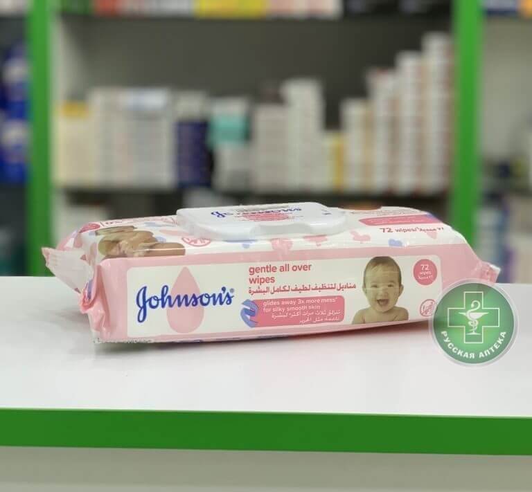 Johnson’s Baby Влажные салфетки «Нежная забота» 72 штуки