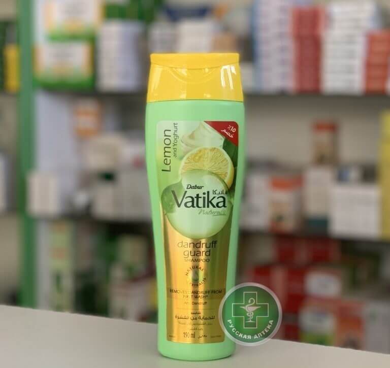 Vatika Naturals Шампунь "Защита от перхоти" с лимоном и йогуртом 190 мл