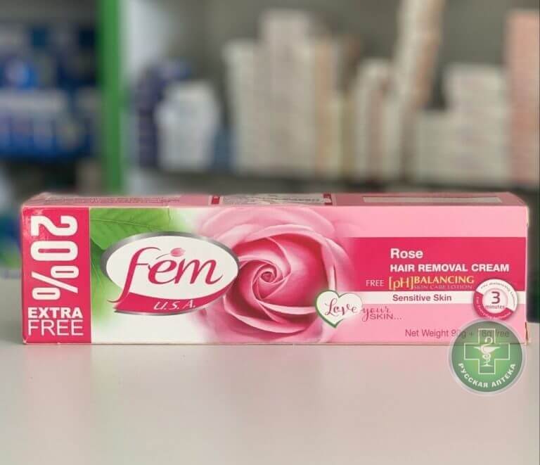 Fem Крем для депиляции с экстрактом розы 90 гр + 18 гр ﻿