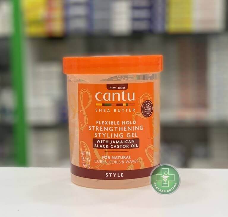 Cantu Укрепляющий гель для укладки волос с маслом ши и ямайским черным касторовым маслом 524 г