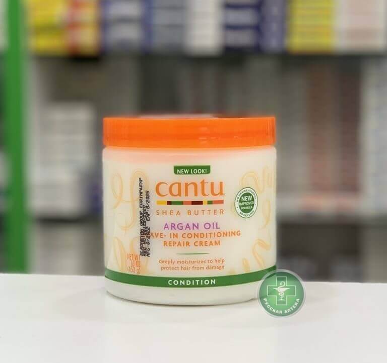 Cantu Несмываемый крем-кондиционер с маслом ши и арганы 453 г