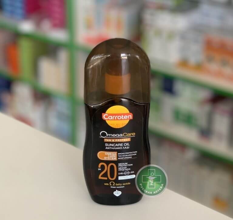 Carroten Omega Care Tan & Protect Спрей‑масло для загара и защиты от солнца SPF 20 125 мл