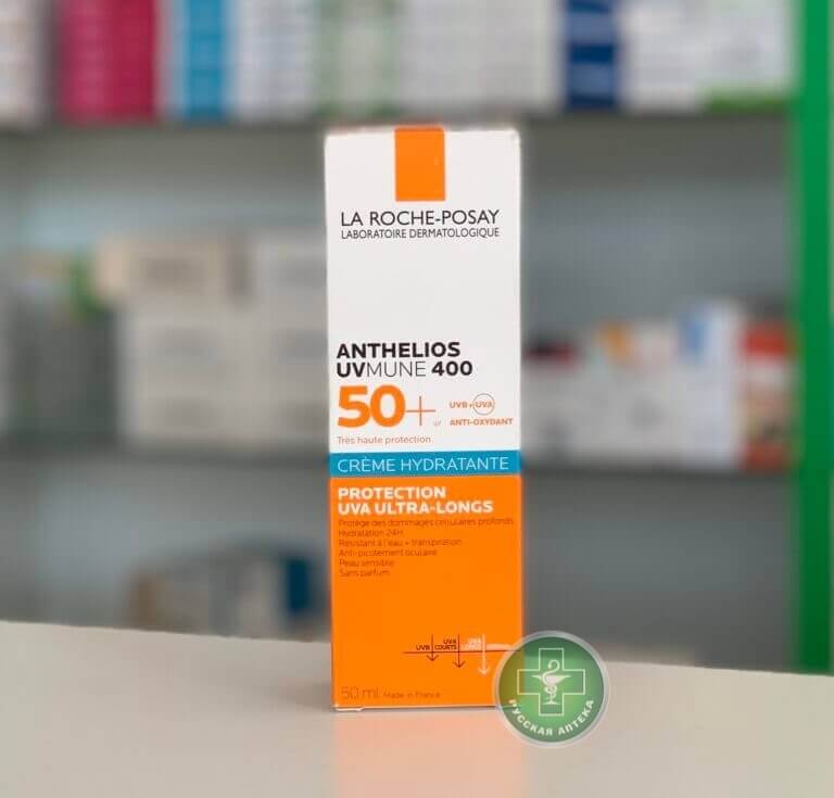 La Roche‑Posay Anthelios UVMune 400 Увлажняющий крем SPF50+ для чувствительной и реактивной кожи 50 мл