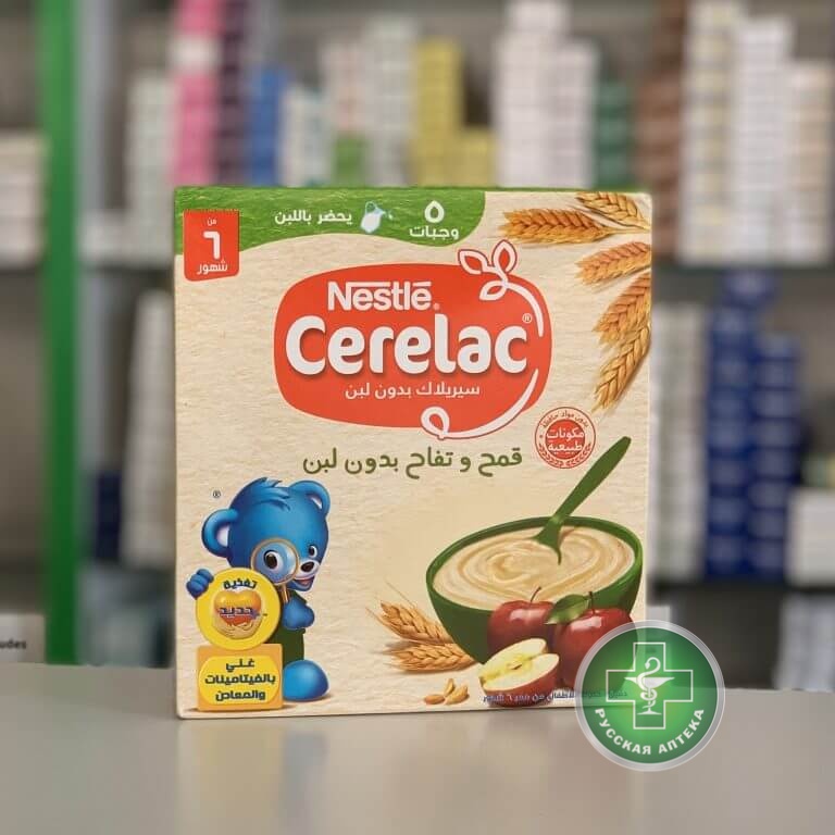 Nestle Cerelac Каша пшеничная безмолочная с яблоком с 6 месяцев 125 г