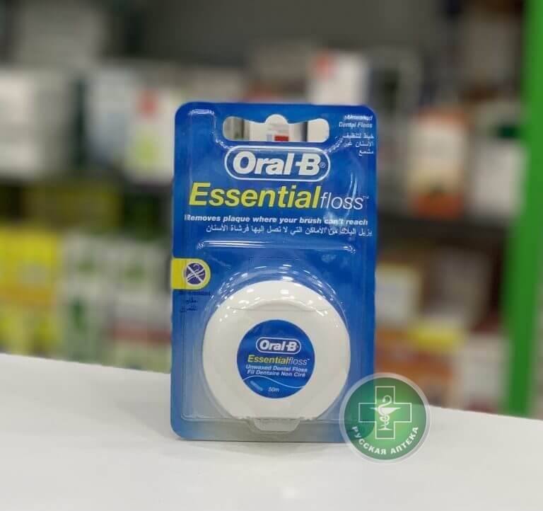 Oral B Essential Зубная нить без покрытия 50 м 1 штука