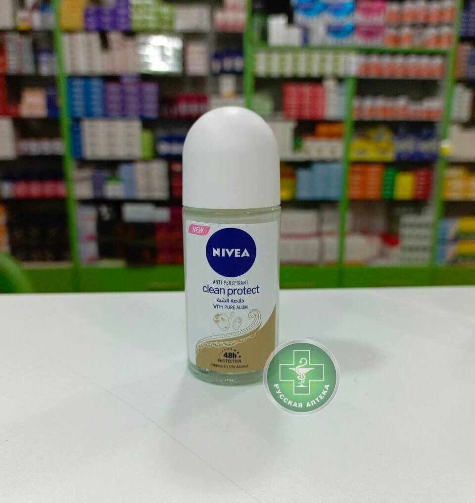 Nivea Женский шариковый антиперспирант «Чистая защита с квасцами и витамином Е» 48 часов 50 мл