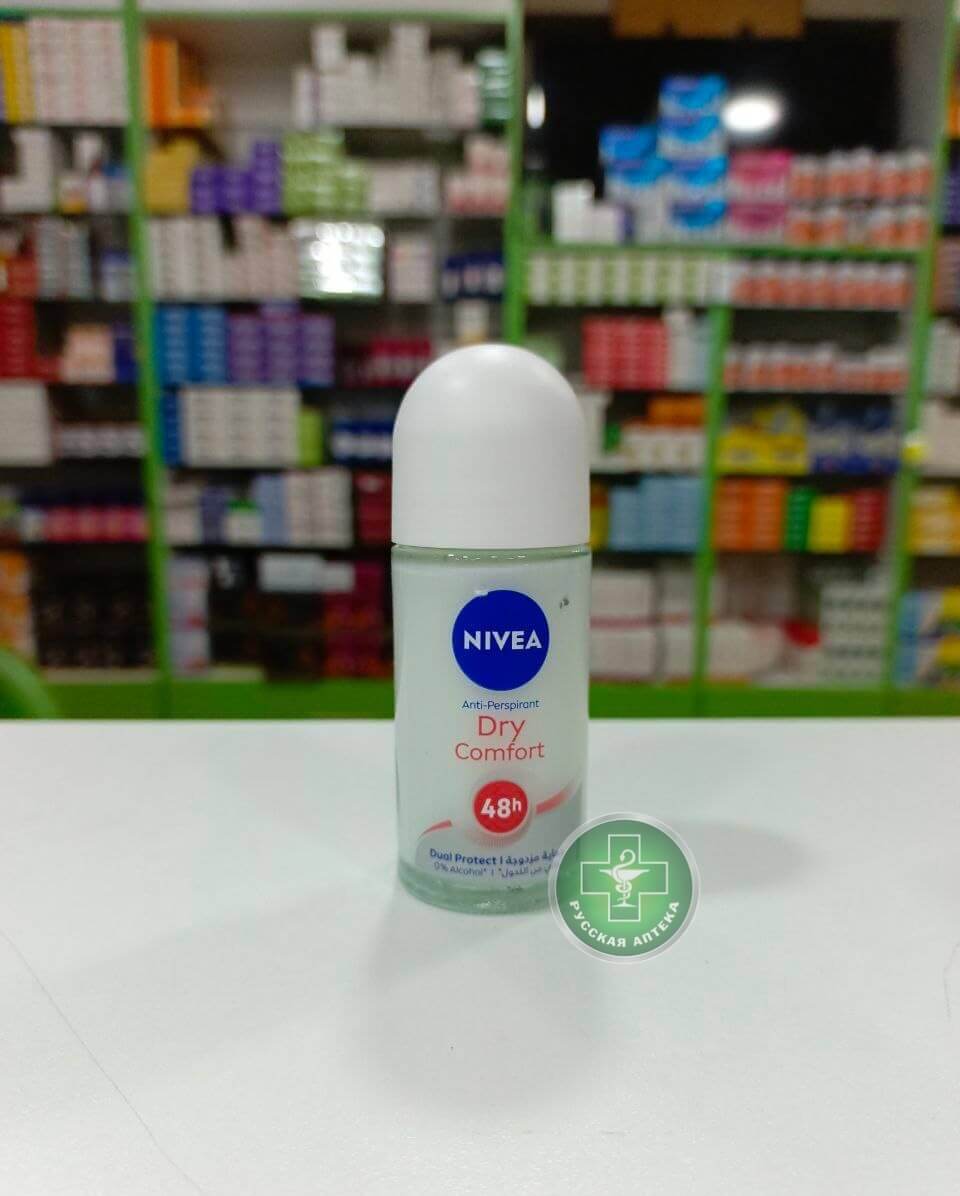 Nivea Женский Роликовый антиперспирант «Сухой комфорт 48 часов Двойная защита» 50 мл