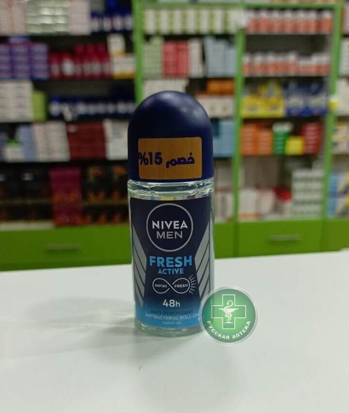 Nivea Men Мужской шариковый дезодорант-антиперспирант «Фреш Актив» 48 часов 50 мл