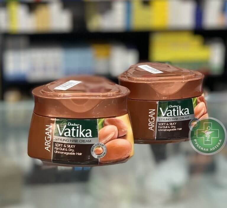 Vatika Крем для укладки волос с марокканской арганой для сухих, тусклых, непослушных волос 140 мл