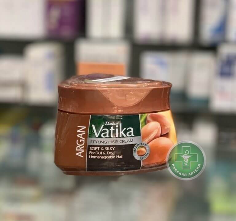 Vatika Крем для укладки волос с марокканской арганой для сухих, тусклых, непослушных волос 210 мл