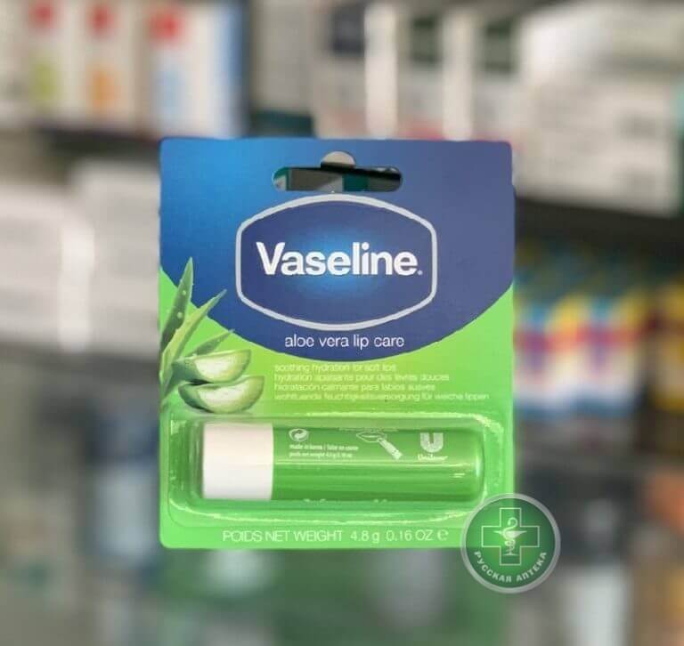 Vaseline Гигиеническая помада с экстрактом алоэ вера 4,8 г