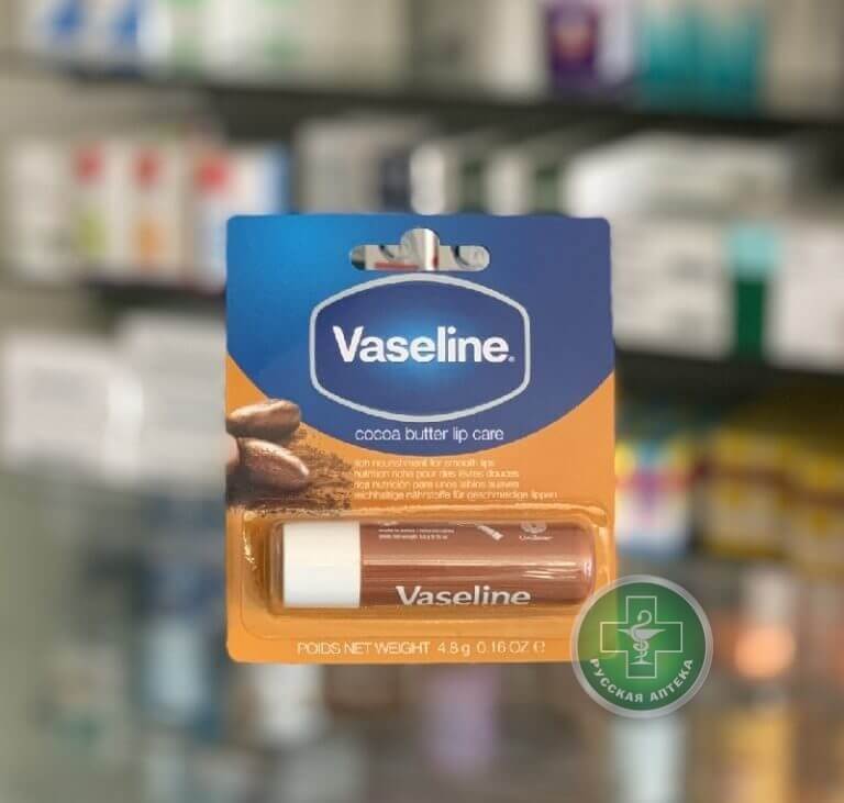 Vaseline Гигиеническая помада с маслом какао‑бобов 4,8 г