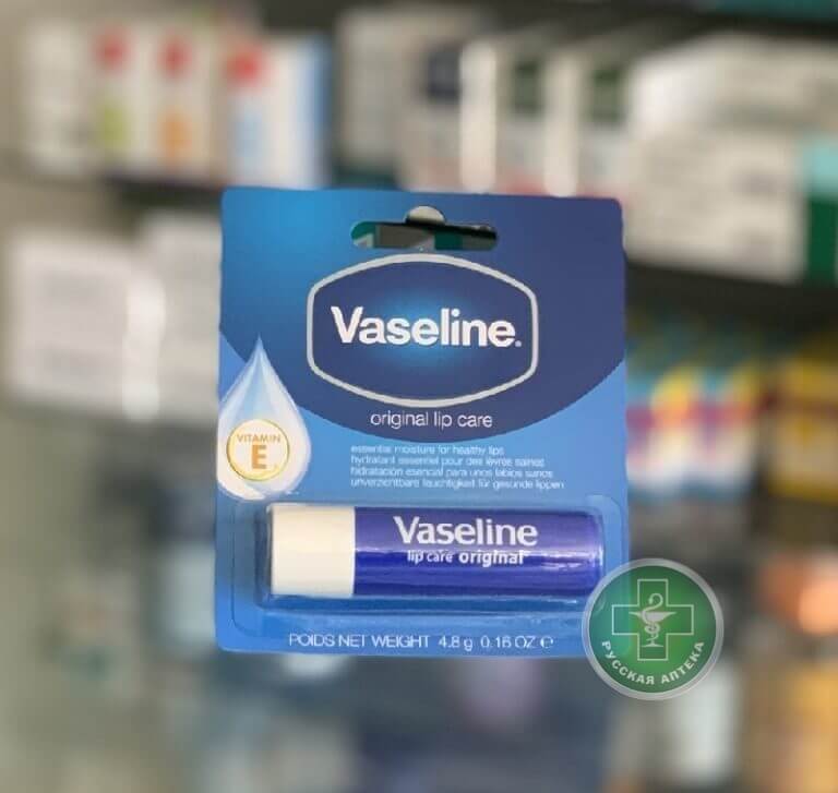 Vaseline Гигиеническая помада Оригинальная с витамином Е и маслом ши 4,8 г