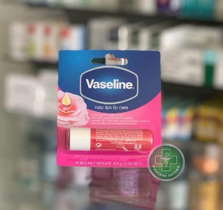 Vaseline Гигиеническая помада с экстрактом розы 4,8 г