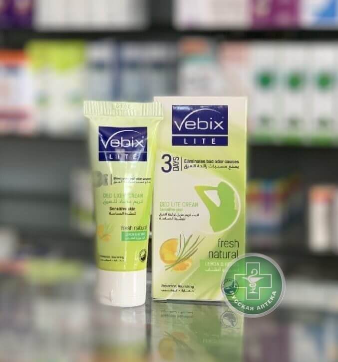 Vebix Lite Натуральный крем-дезодорант для женщин с экстрактами лимона и трав 30 мл