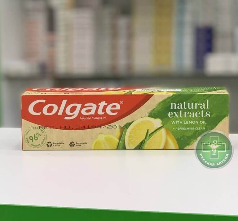 Colgate Natural Extracts Зубная паста с натуральными экстрактами лимона, алое и мяты 75 мл