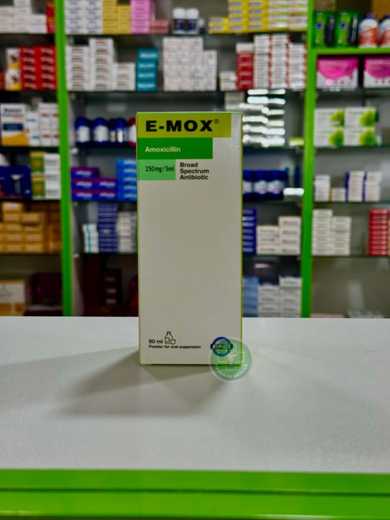 E Mox 250 ml/5 ml Suspension 80 ml