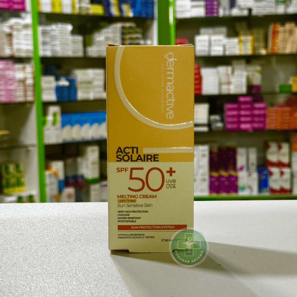 Dermactive Acti Solaire Солнцезащитный крем‑флюид тающий с лёгким оттенком SPF 50+ 50 мл