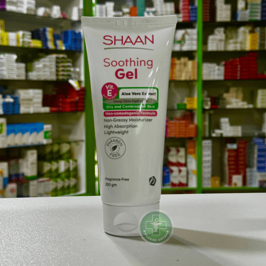 SHAAN Soothing gel for oily & combination skin aloe vera extract & vitamin E Deep hydration 200 g