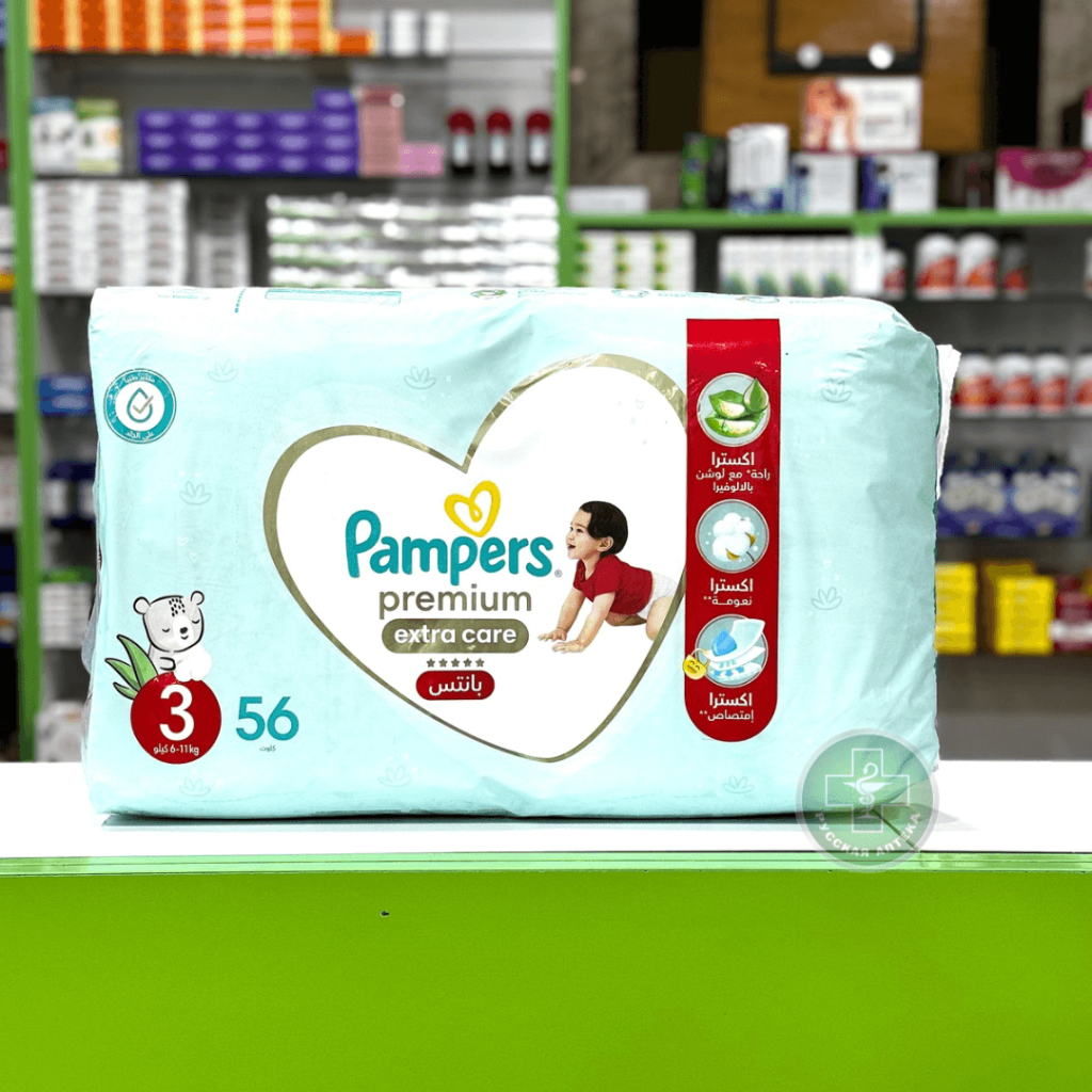 Pampers Premium Extra Care Diapers Size 3, 6–10 kg, 56 pieces