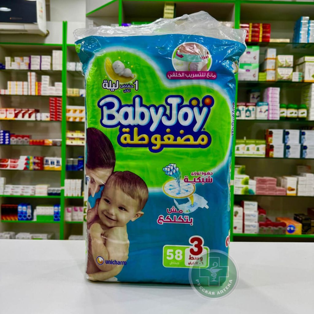 Baby Joy diapers size 3 / 6-12 kg / 58 pcs