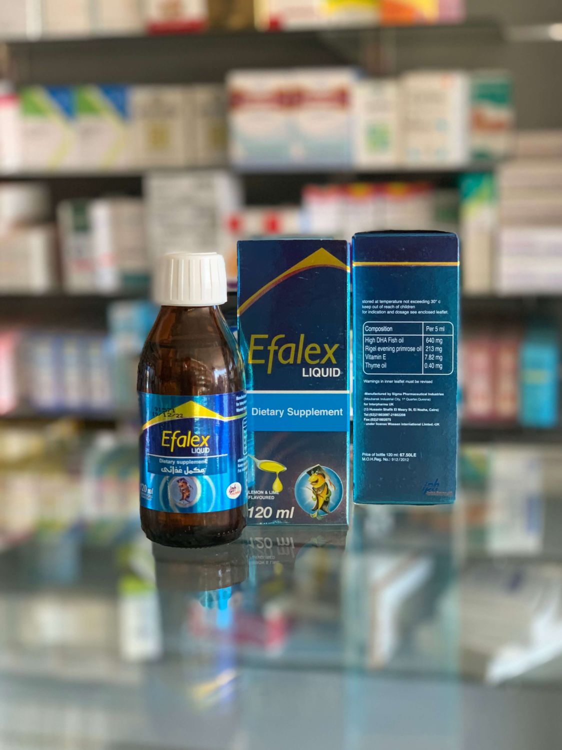 Efalex syrup with lemon & lime taste 120 ml