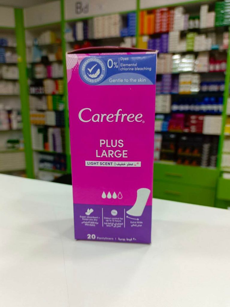 Керфри Ежедневные прокладки Плюс Лардж, экстра широкие с легким запахом, 20 штук
