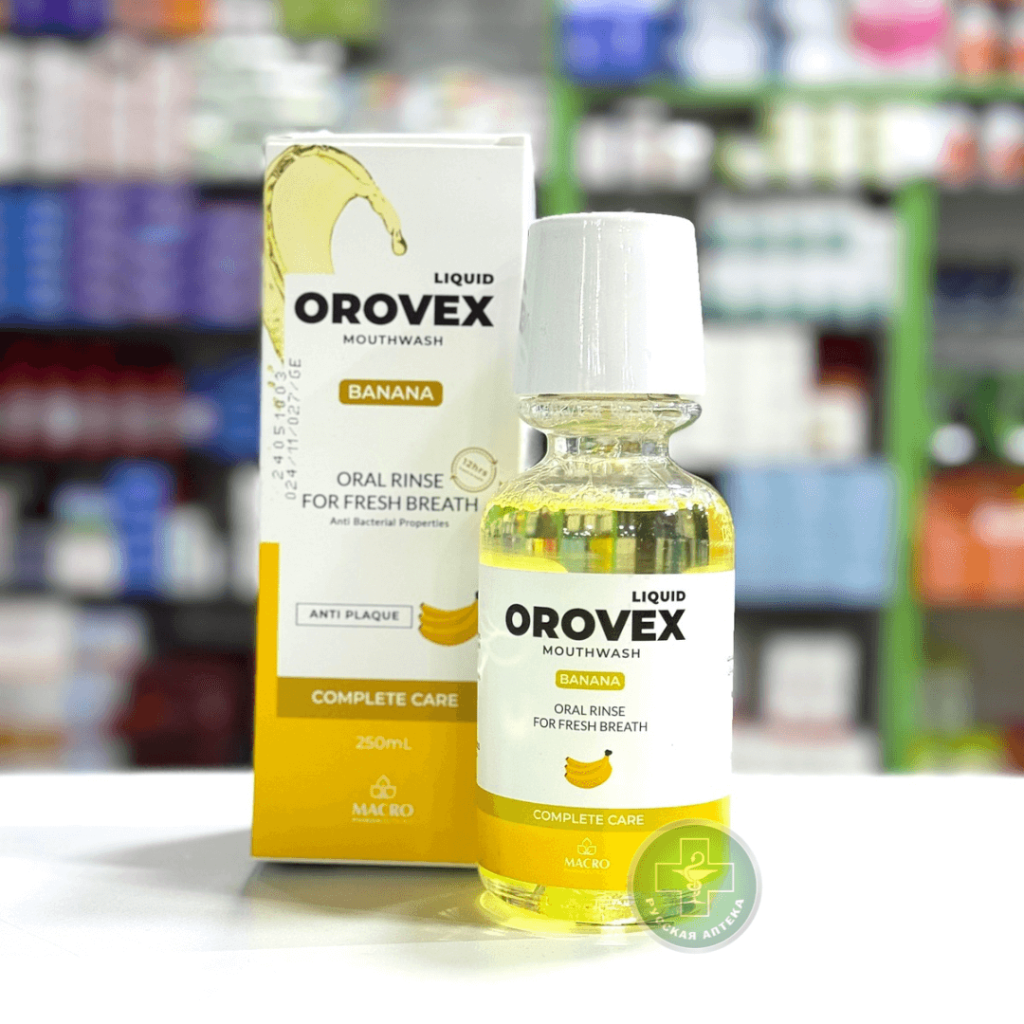 Orovex Mouthwash with banana flavour 250 ml