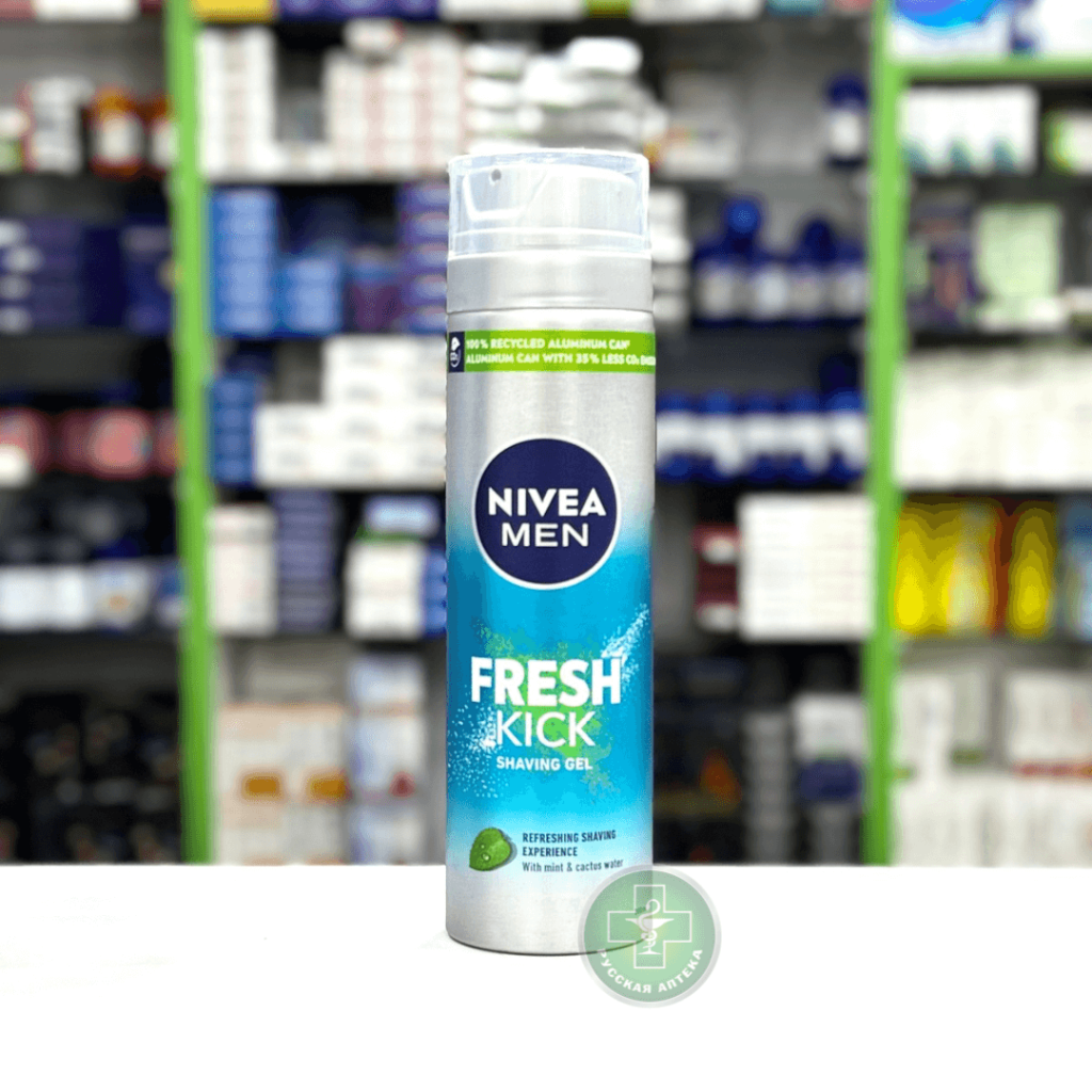 Nivea Men Fresh Kick shaving gel with mint & cactus water 200 ml