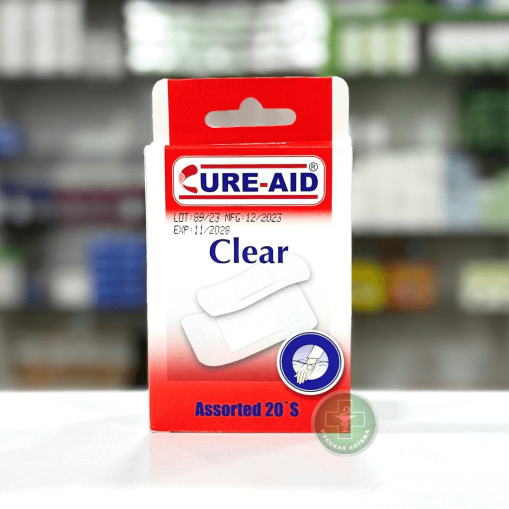 Cure-Aid Clear washproof assorted plasters 20 pcs