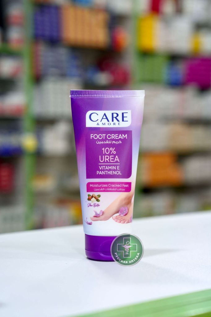 Care & More Foot cream with urea, vitamin E, panthenol & shea butter 100 ml