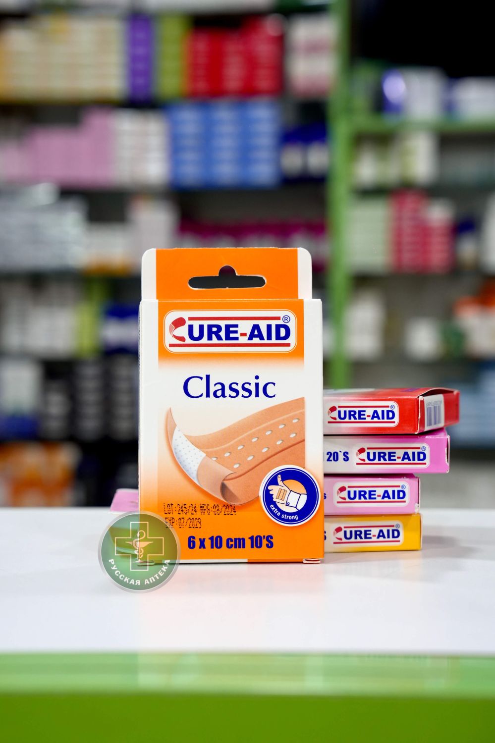 CURE-AID Classic heavy duty fabric dressing strips 10 pcs